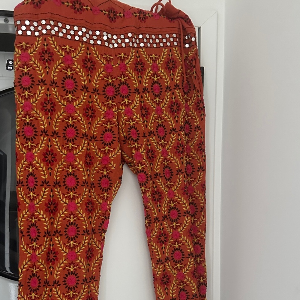 Stylish Free people Orange and Pink Patterned Bottoms